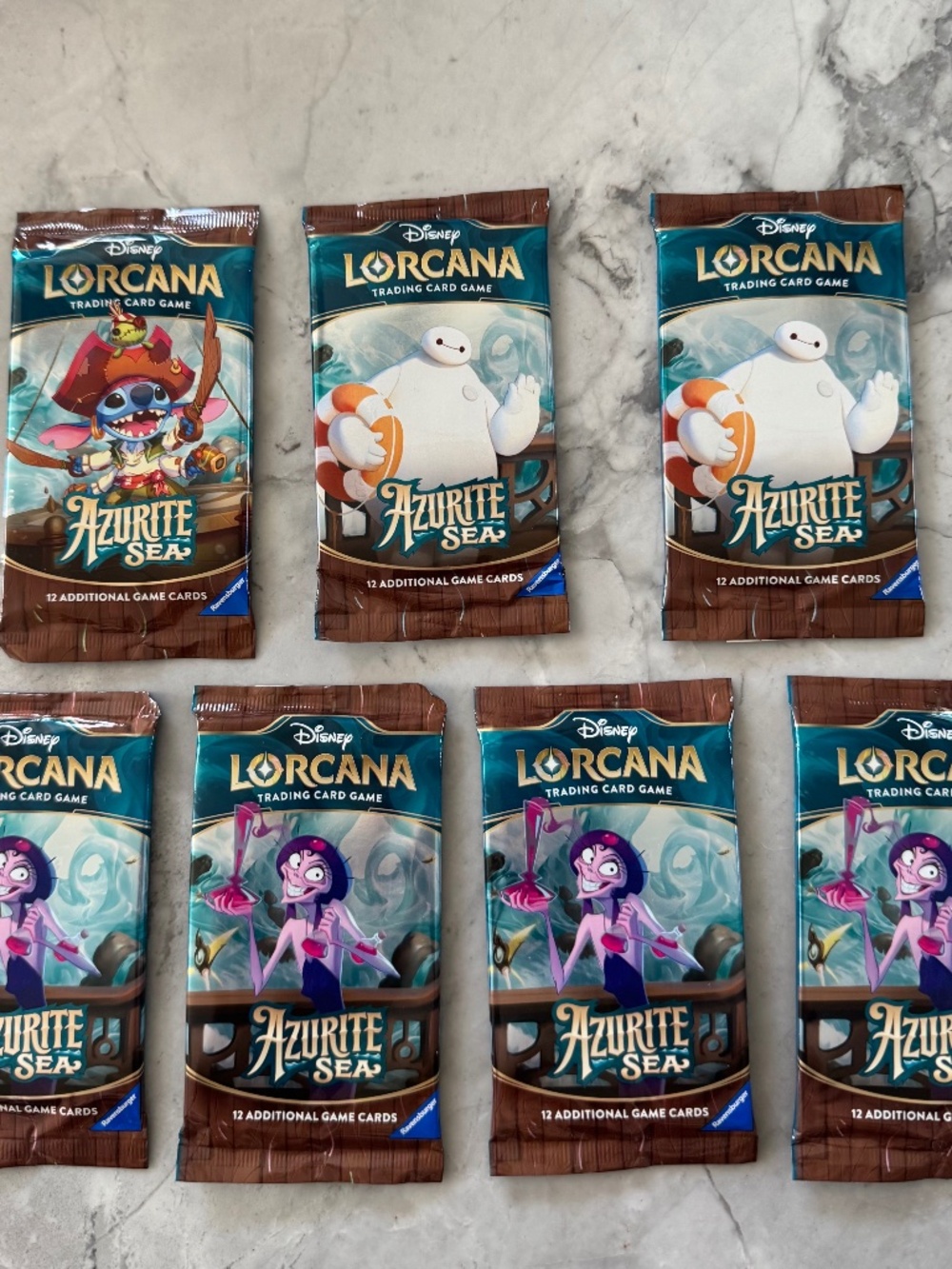 Disney Lorcana: Azurite Sea | Bundle of 7 | Sealed Never Opened